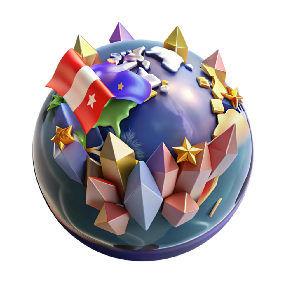wonderful traditional World Map with Country Flags Isolated high resolution png