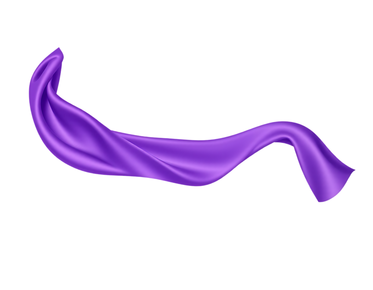 Flowing Purple Silk Fabric png