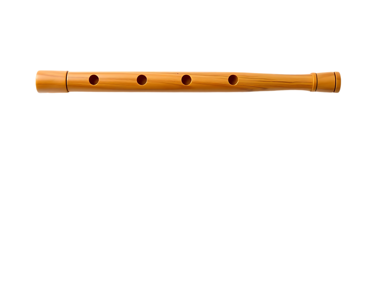Close-up of a brown bamboo flute png