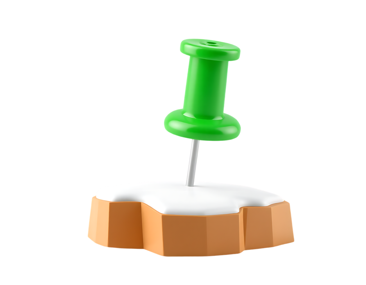 Green Pin on a Paper png
