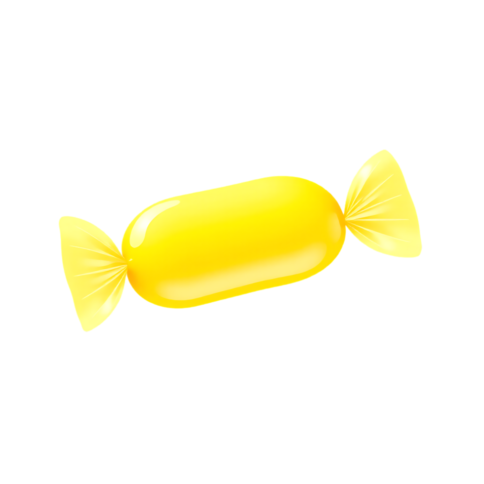 Yellow Wrapped Candy png
