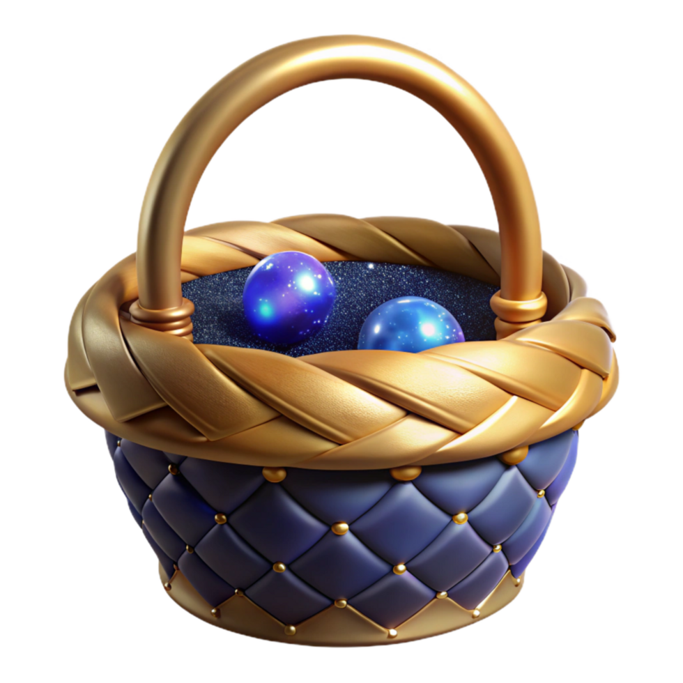 stunning artistic Woven Basket Iconography Isolated on Transparent Background original png
