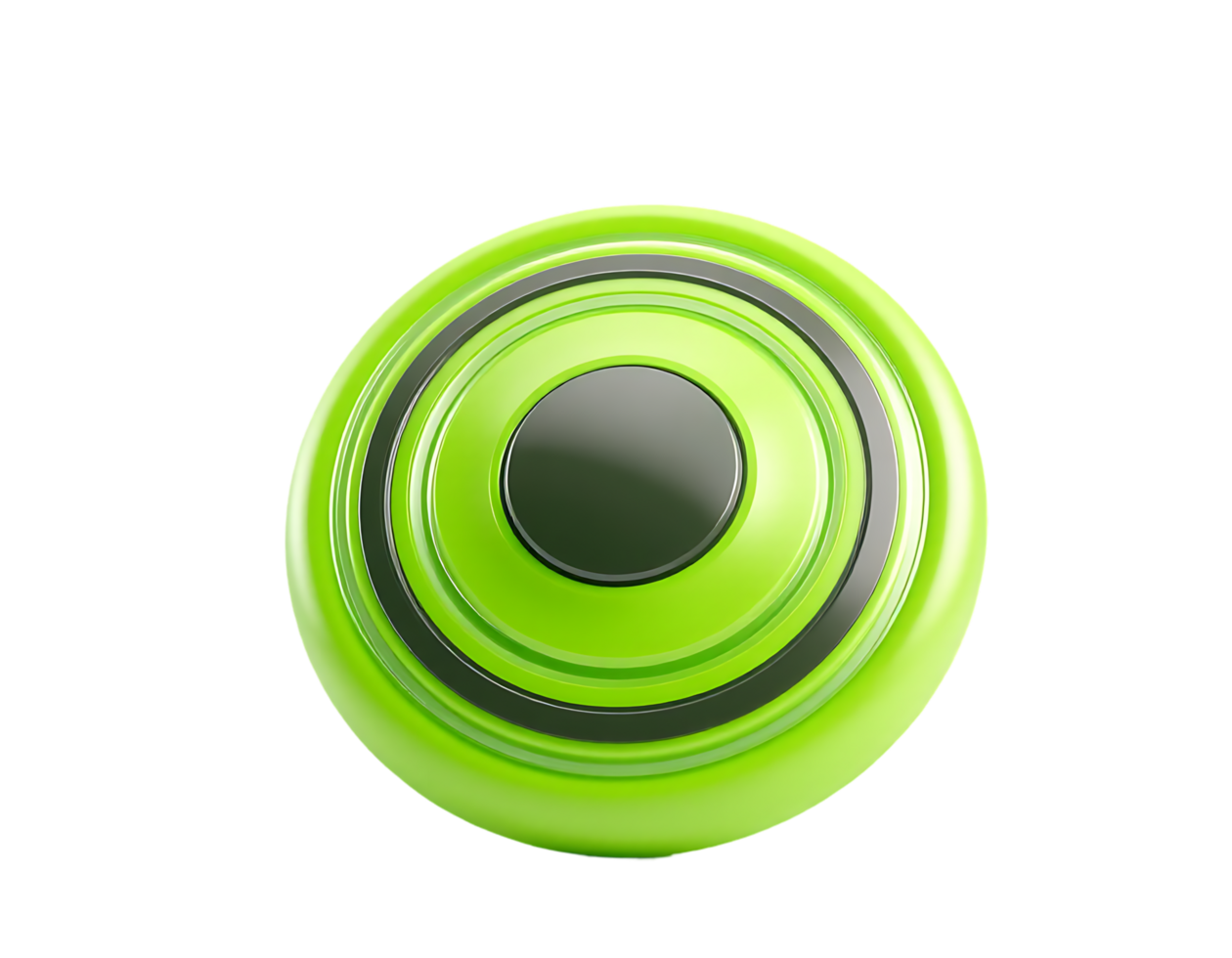 Green glossy 3d button icon png