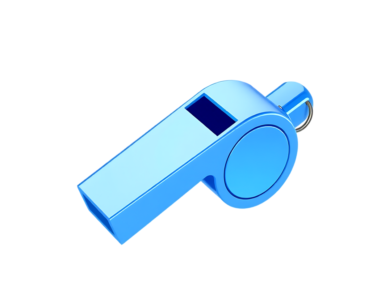 Blue whistle for sport and referee use png