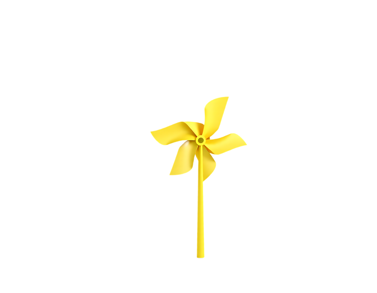 Yellow Pinwheel on a Transparent Background png