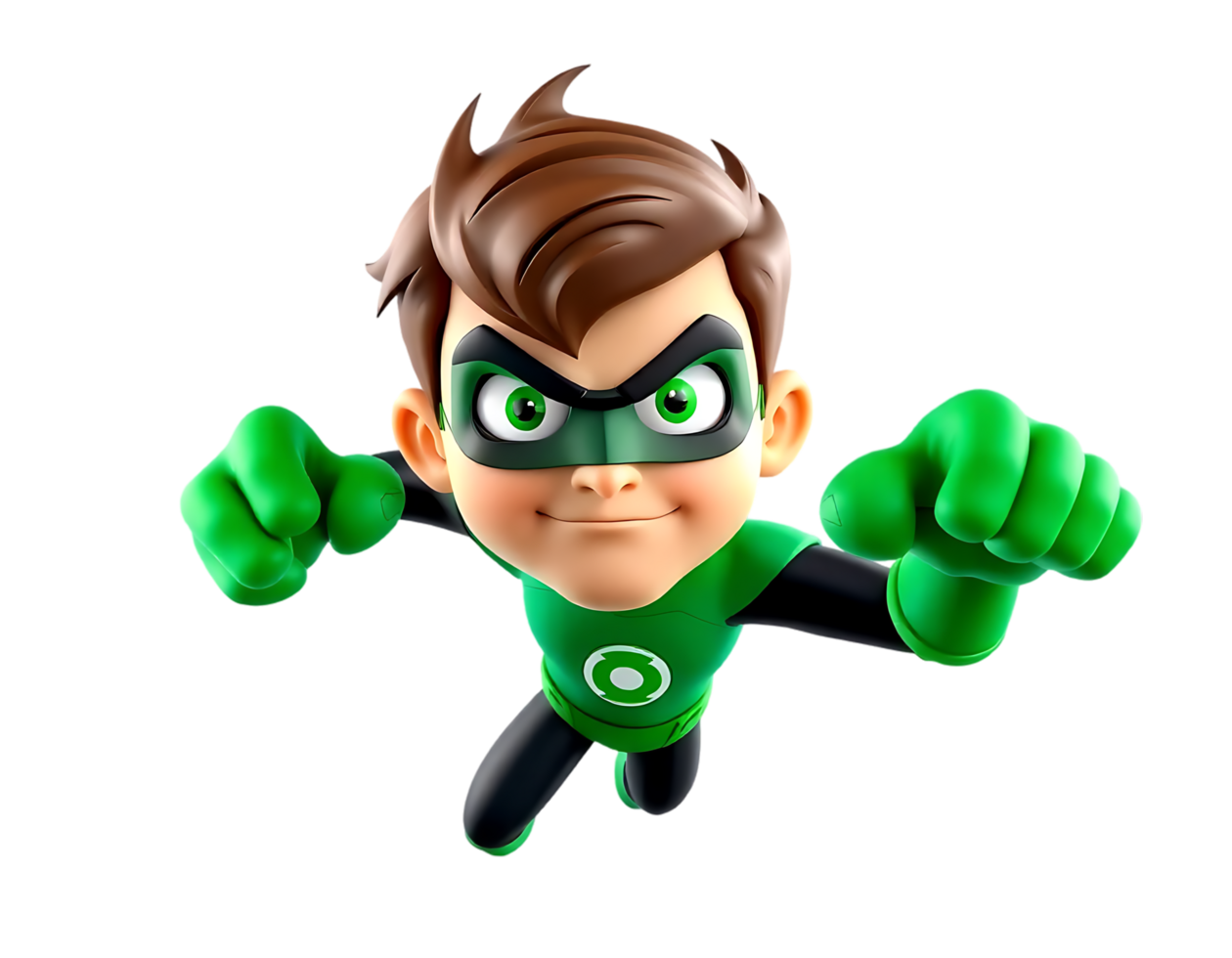 Cartoon Green Lantern Flying png