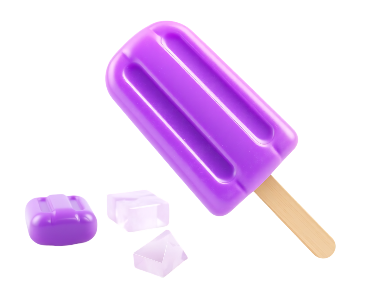Purple Popsicle on Transparent Background png
