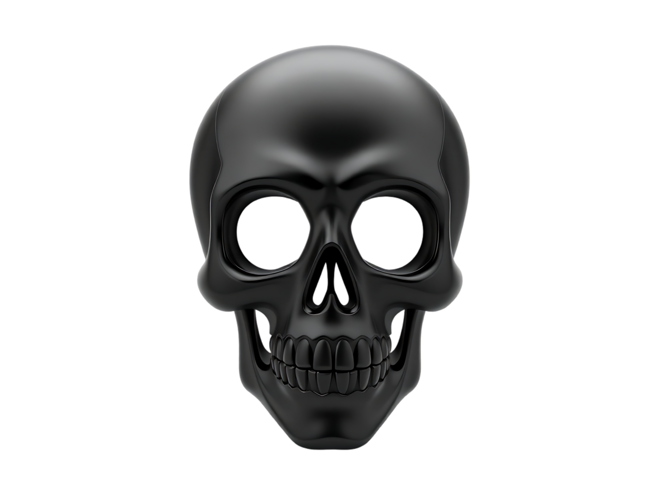 Black Skull on Transparent Background png