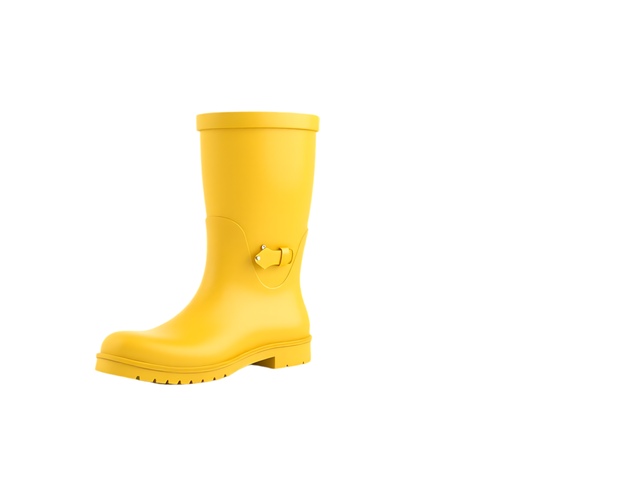 Yellow rubber boot isolated png