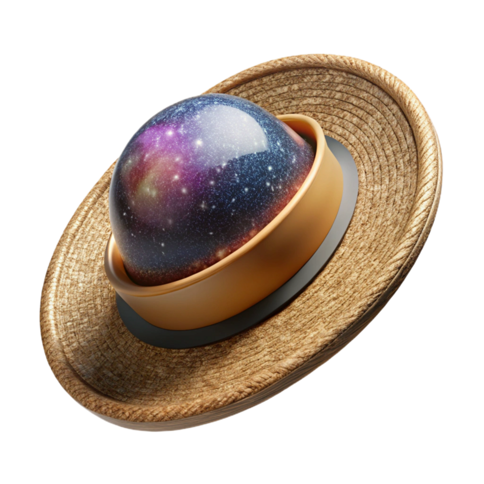 stunning abstract Woven Straw Hat Top Angle Transparent Background authentic png