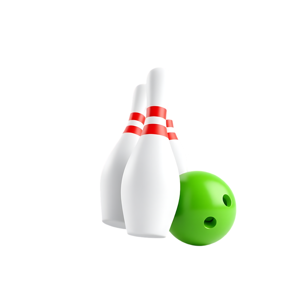 Bowling Ball and Pins in a Transparent Background png
