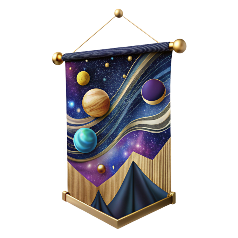 dramatic creative Woven Tapestry Wall Hanging Colorful Design Transparent Background high quality png