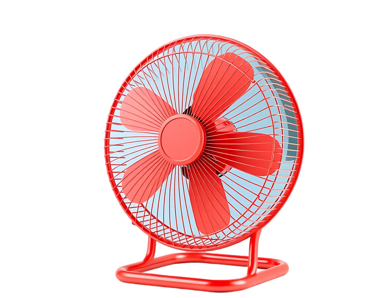 Red Electric Fan for Home Cooling and Ventilation png