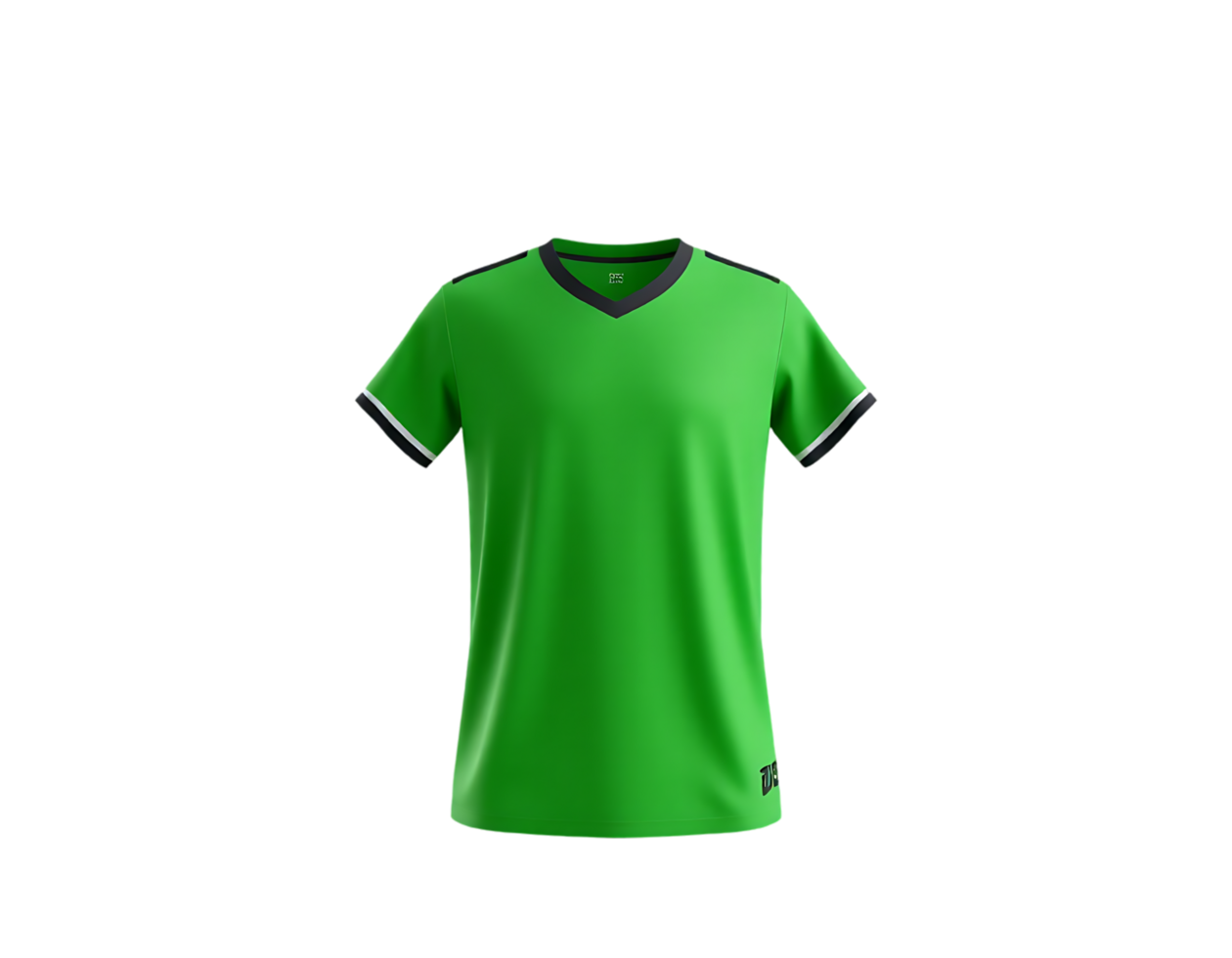 Green V-Neck T-Shirt Mockup png