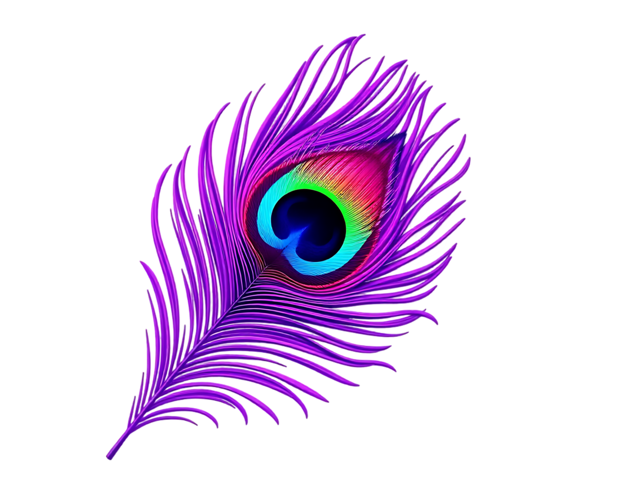 Vibrant and Colorful Peacock Feather png