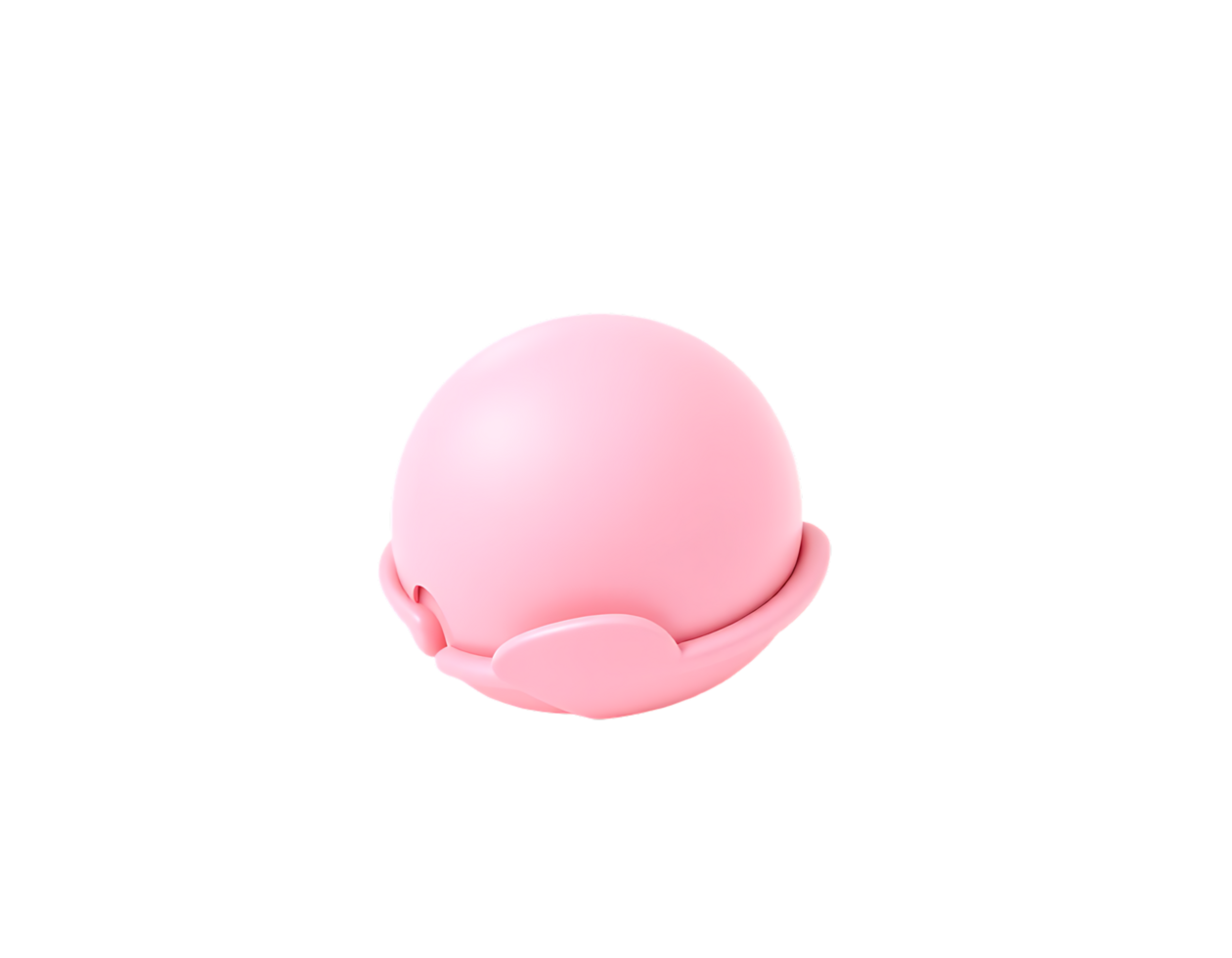 Cute Pink Egg 3D Render png