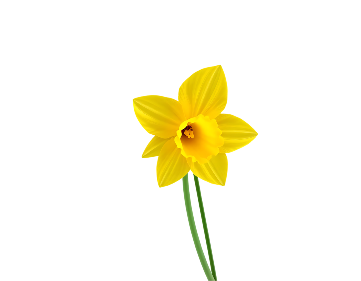 Vibrant Yellow Daffodil Blooming in Spring png