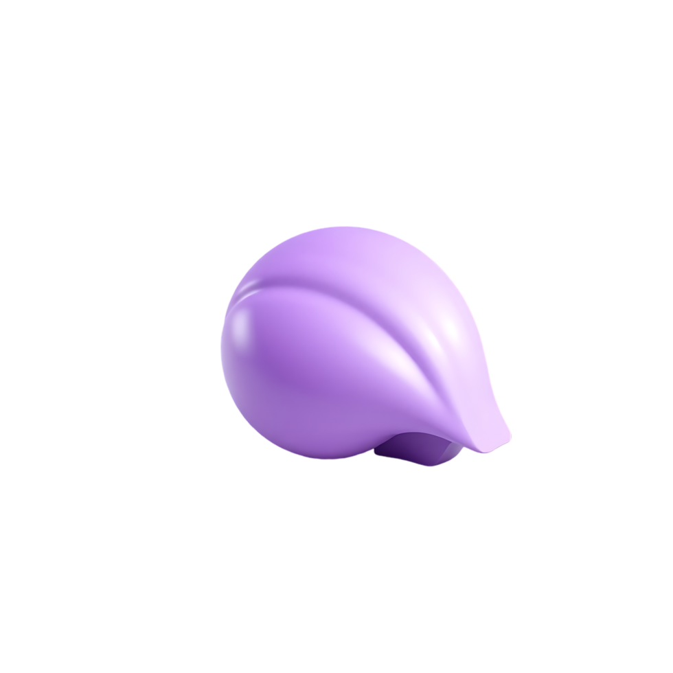 3D Render of a Single Purple Flower Petal png