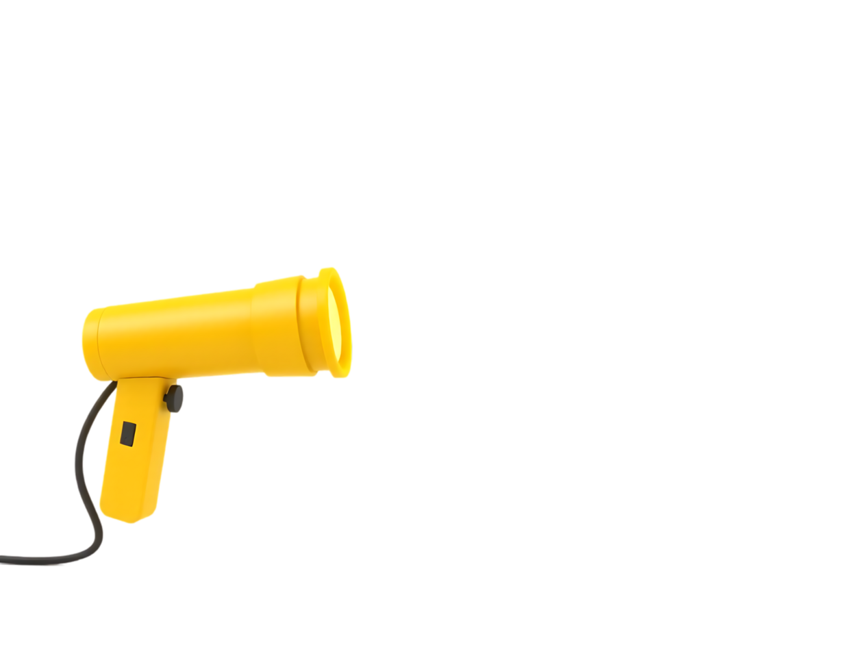 Yellow Flashlight Isolated on a Transparent Background png