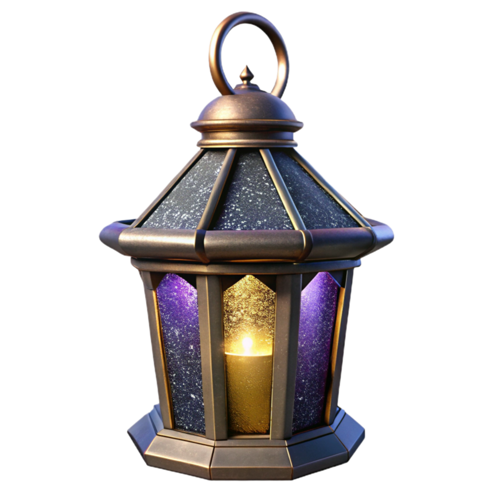 dramatic contemporary Wrought Iron Lantern Hanging Design Isolated authentic png