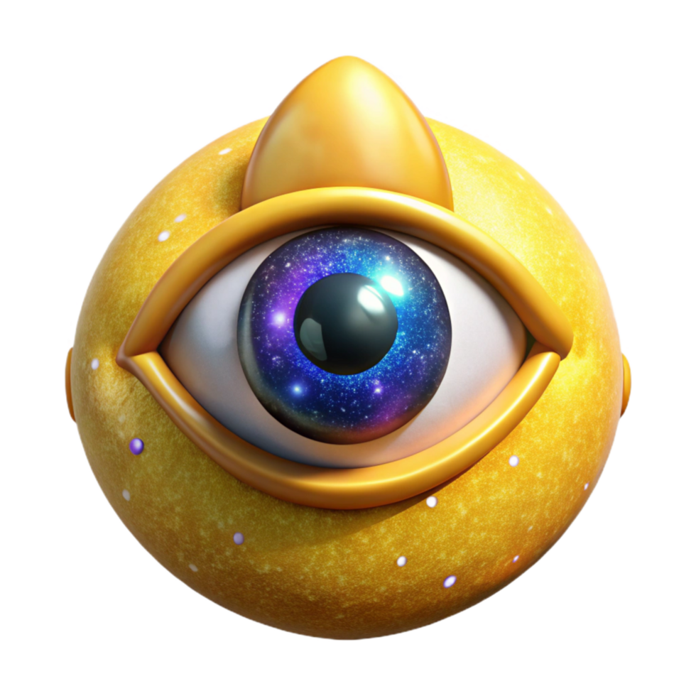 elegant classic Yellow 3d Cartoon Character Head Isolated Element genuine png