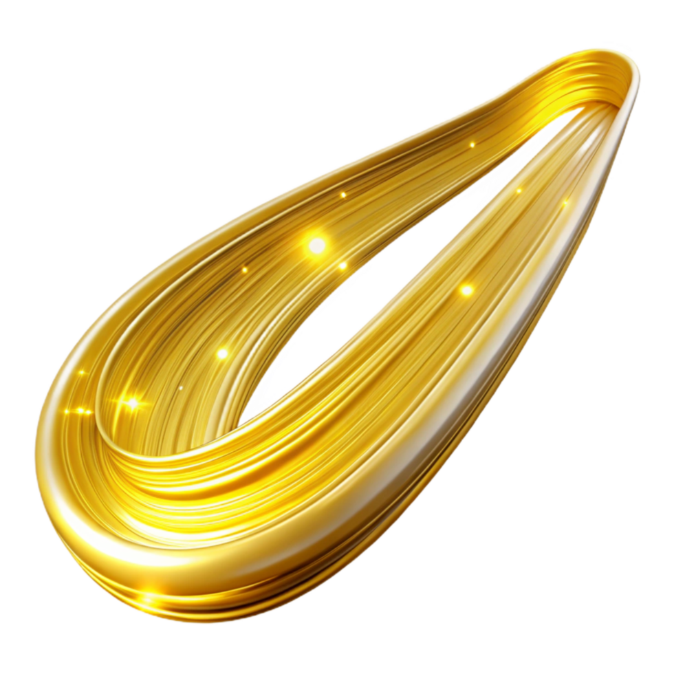 vibrant vintage Yellow Light Trails Speed Effect Isolated high resolution png