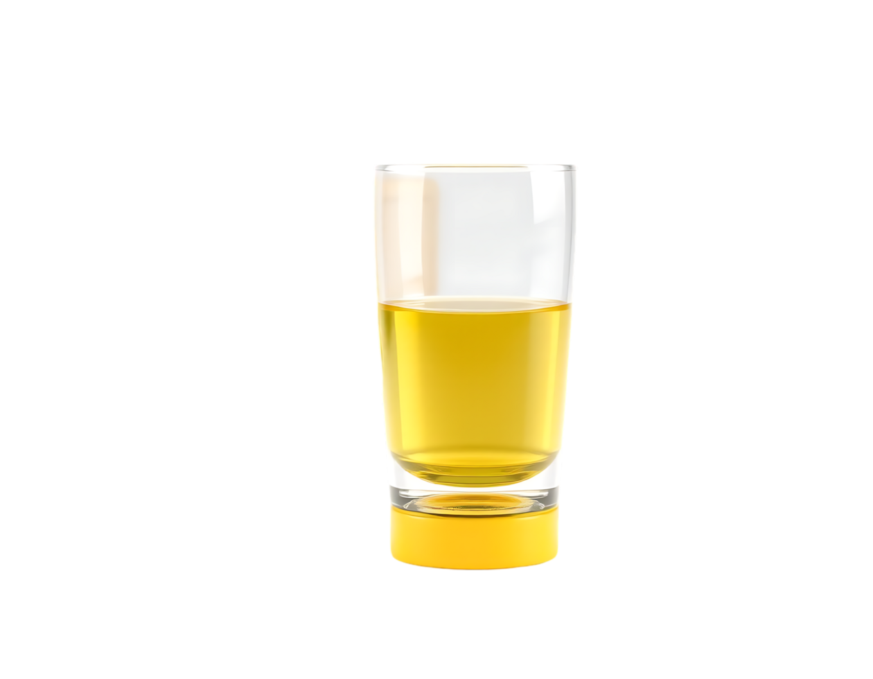 Glass of yellow liquid png