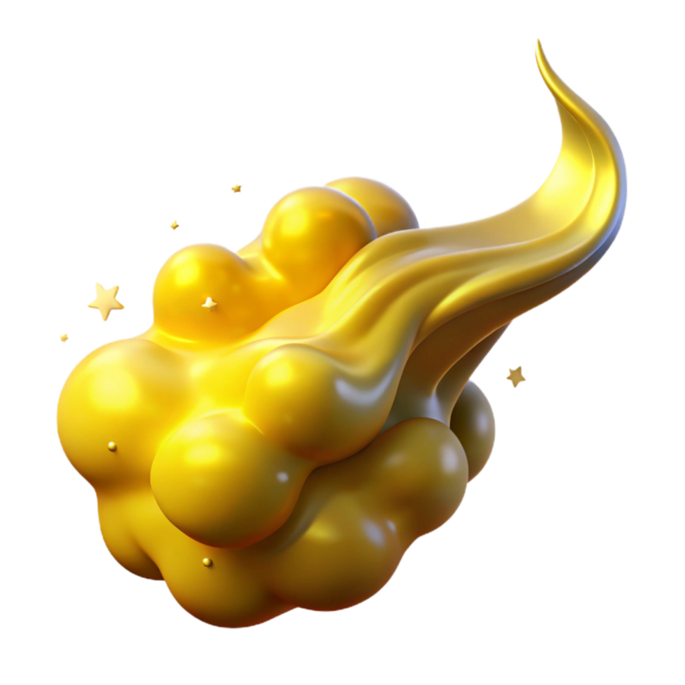 vibrant modern Yellow Smoke Trail Speed Effect Isolated Element professional png
