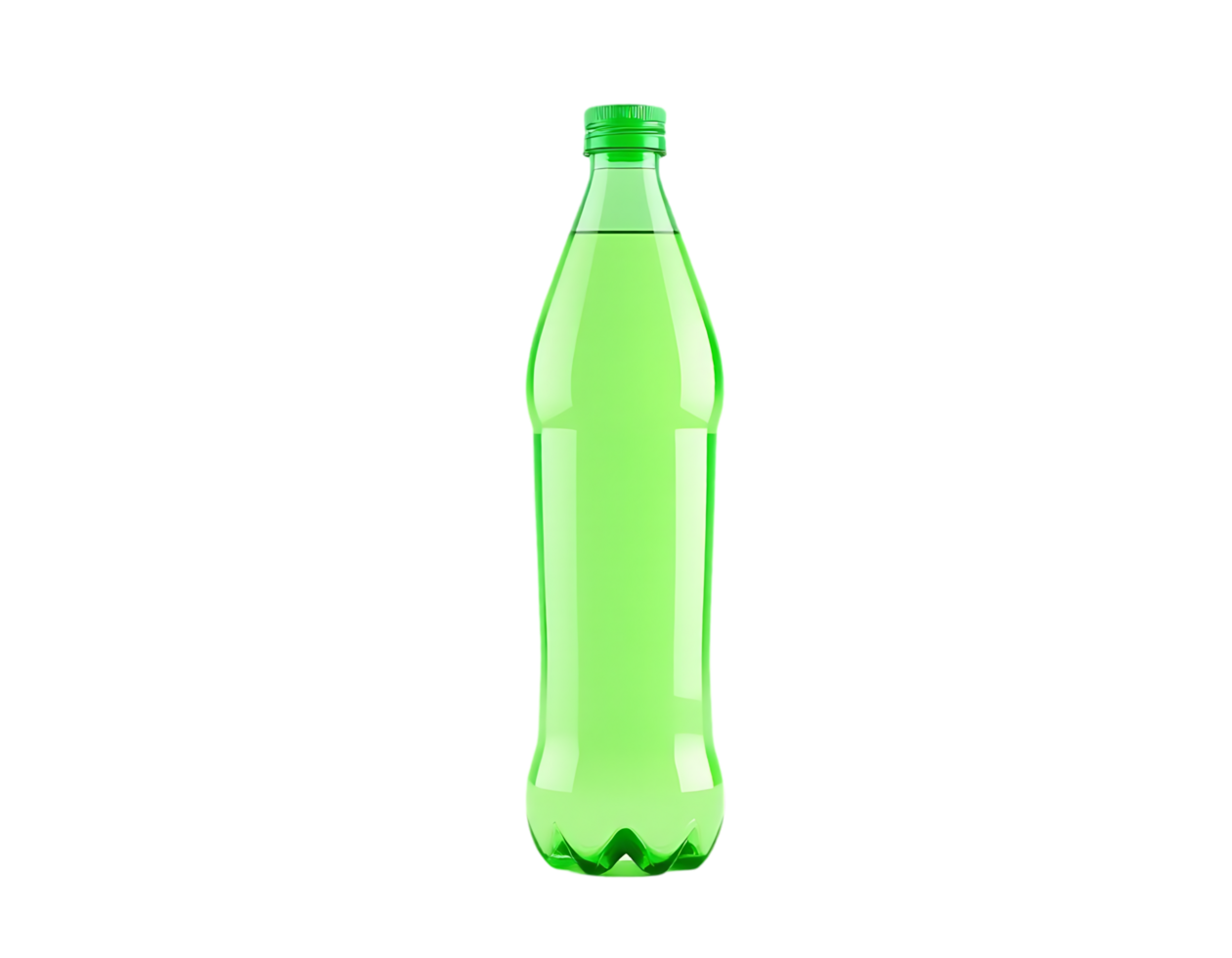 Green Plastic Bottle with Water png
