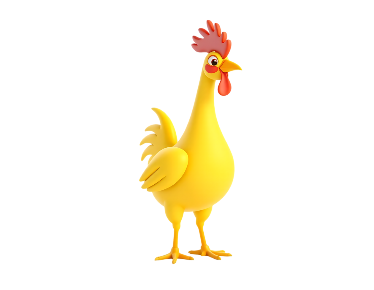 Cute Yellow Cartoon Chicken png