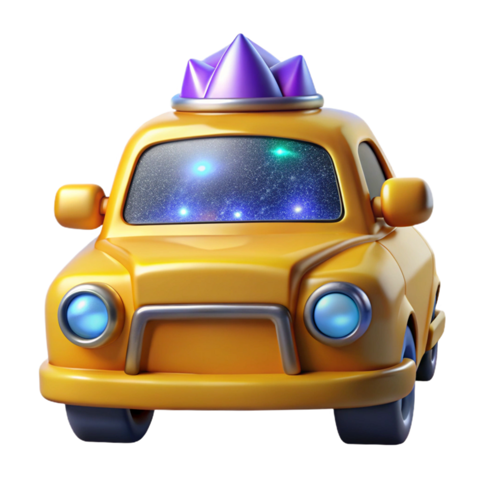 wonderful modern Yellow Taxi Cab Front View Isolated Element high quality png