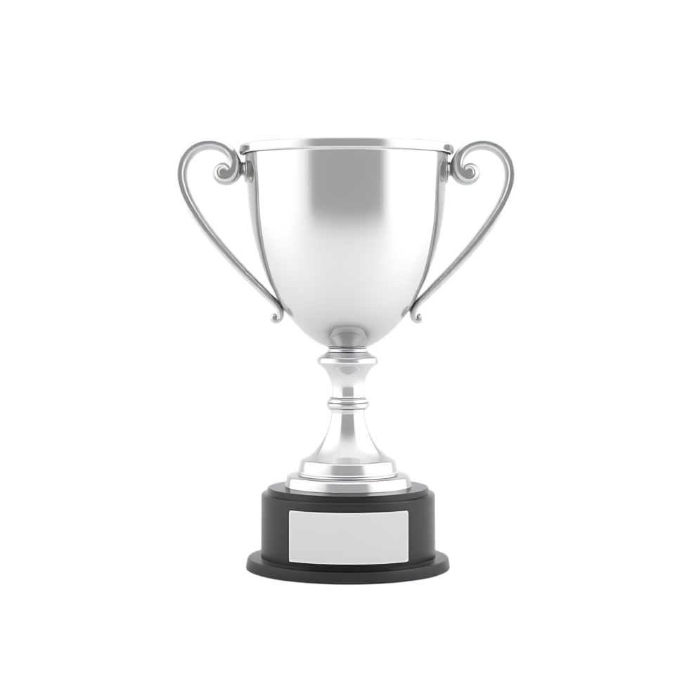 Shiny Silver Trophy for the Winner png