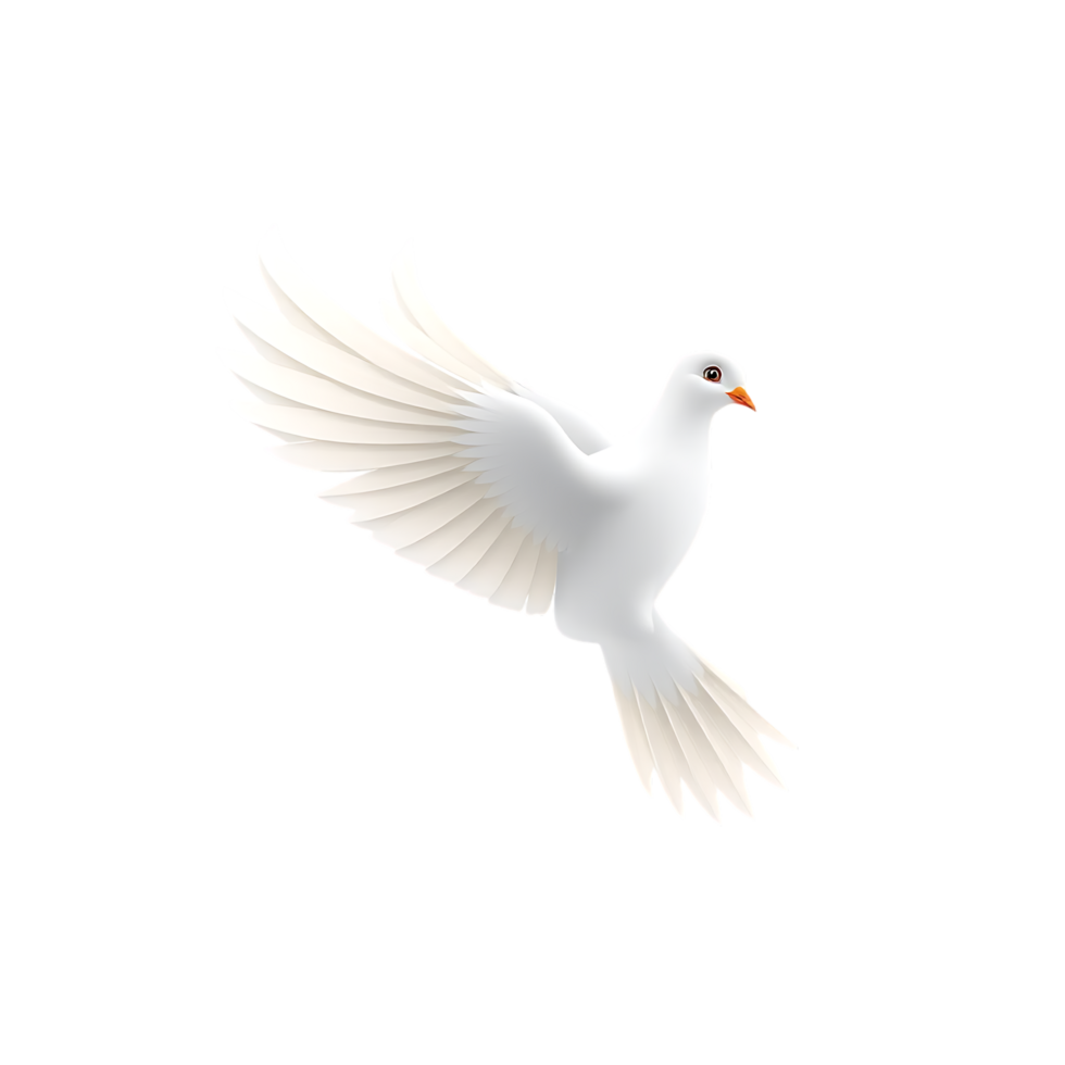 White Dove in Flight - Symbol of Peace and Freedom png