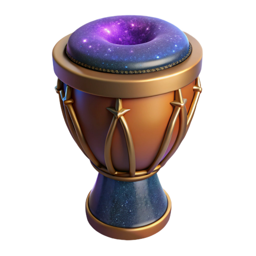 dramatic contemporary Zarb Drum Isolated with Goblet-shaped Drum and Single Head high quality png