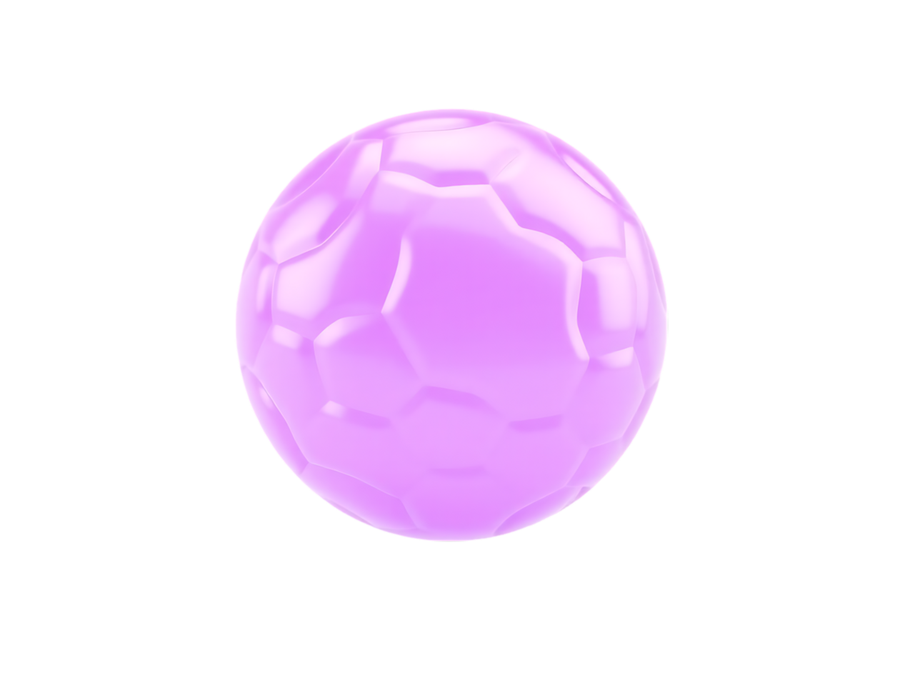 3D Render of a Glossy Purple Soccer Ball png