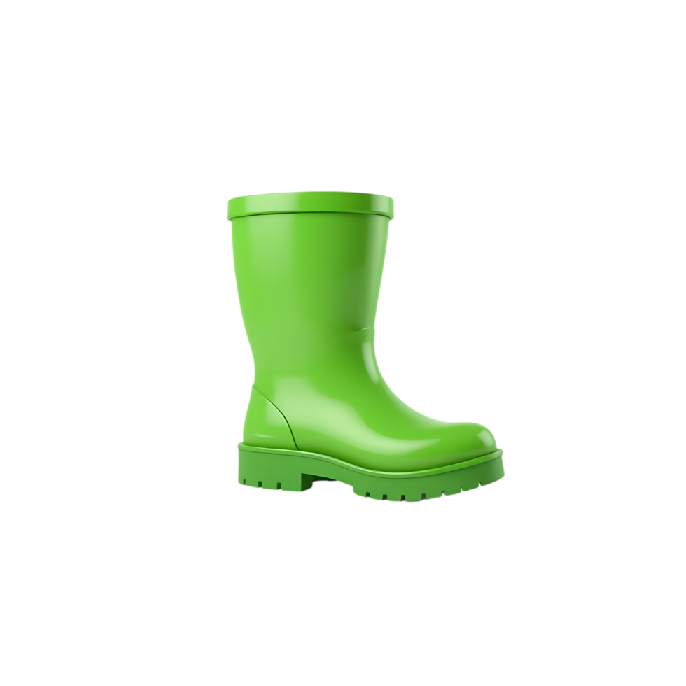 Green rubber boot isolated on a transparent background png