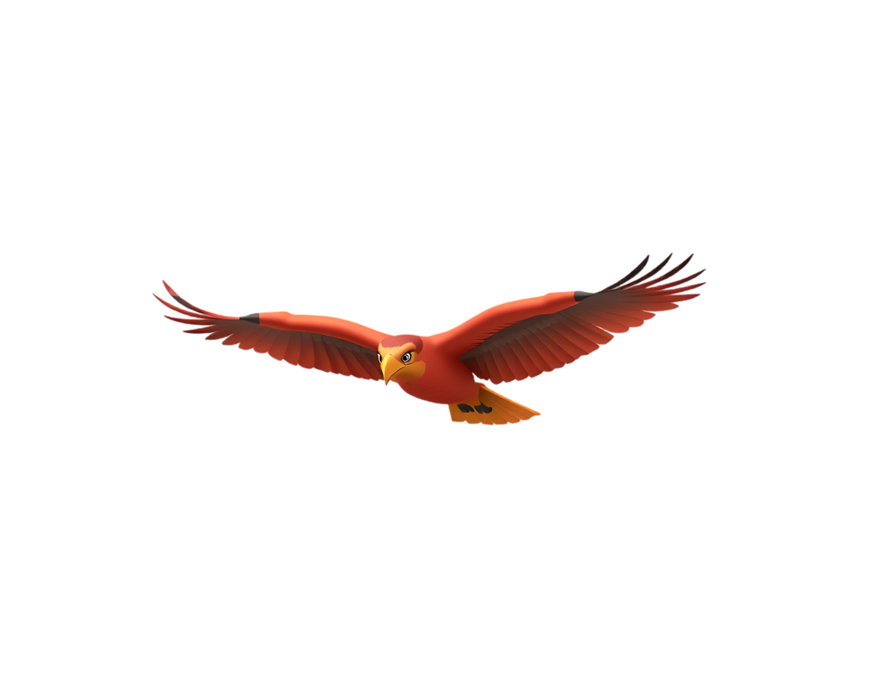 Majestic Red Eagle in Flight png