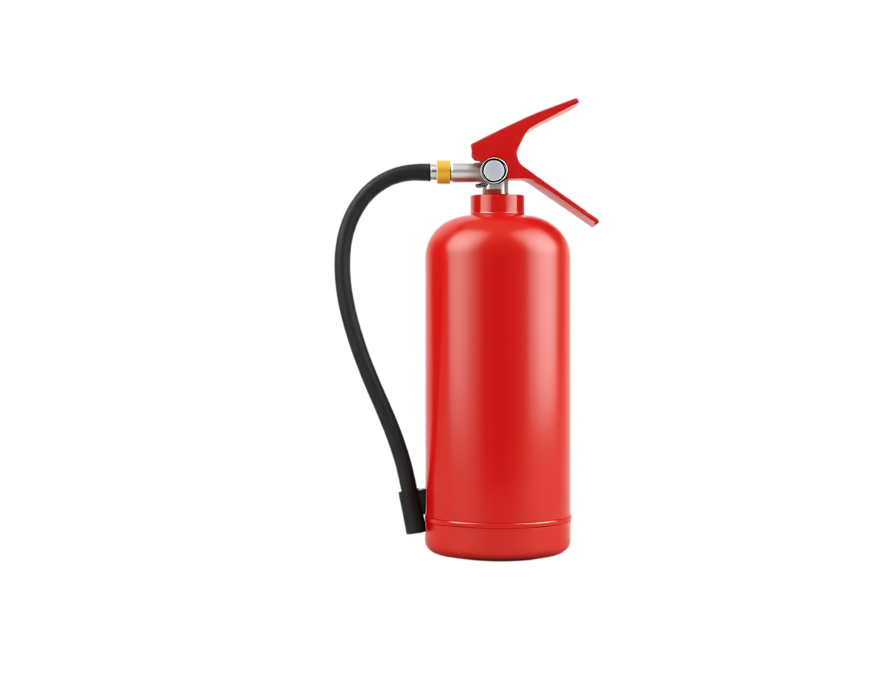 Red fire extinguisher on transparent background png