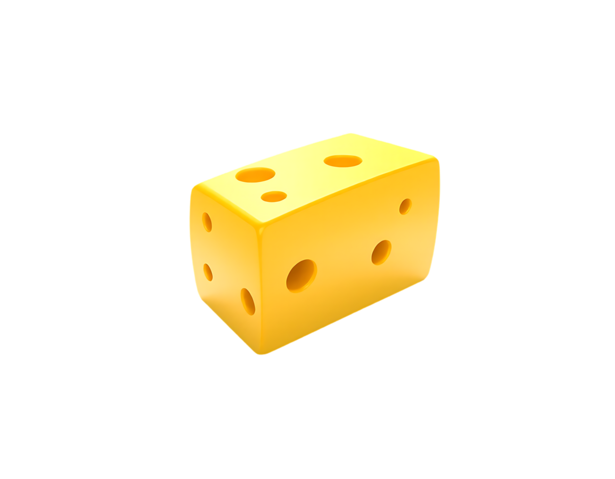 A delicious block of swiss cheese with holes png