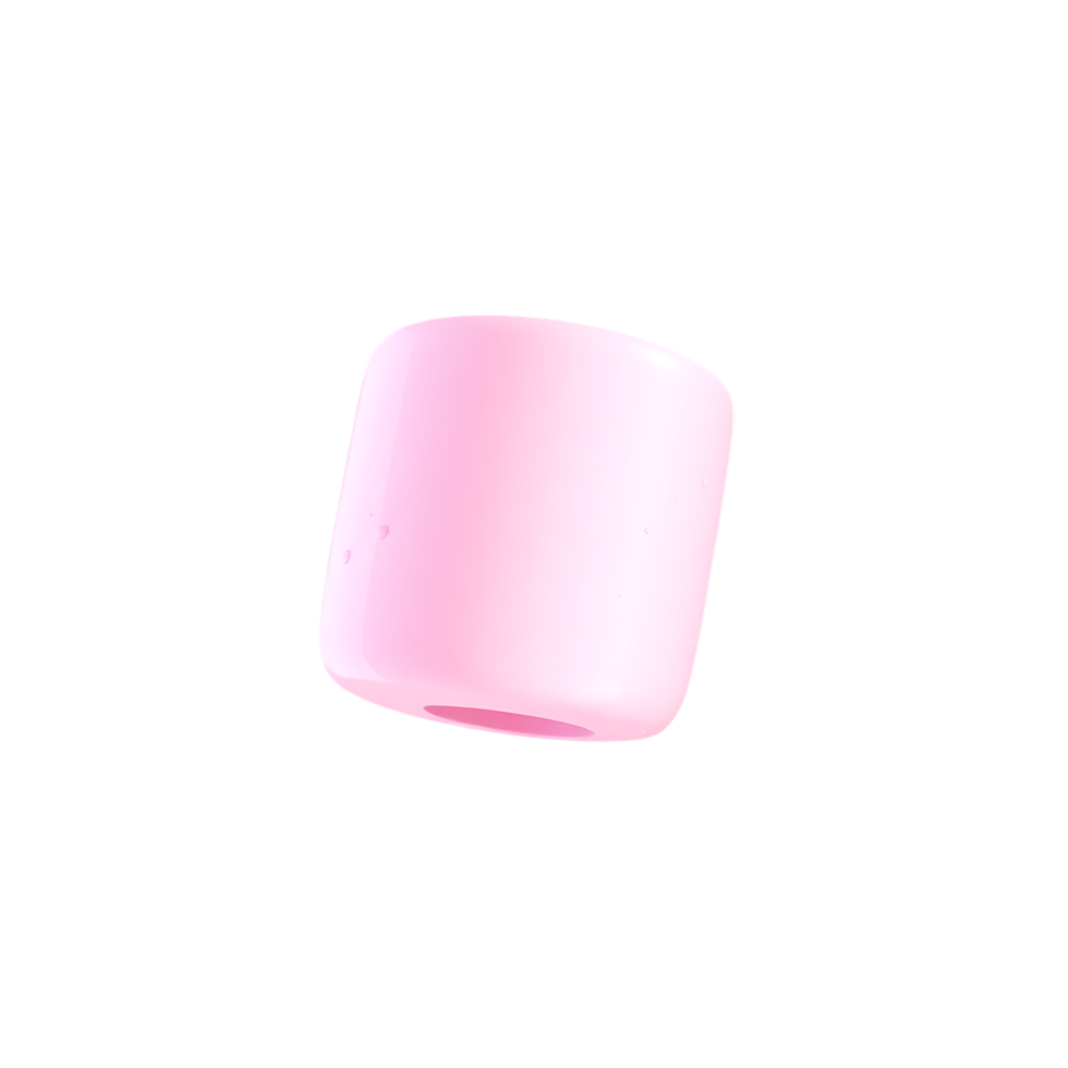 Pink Cylinder Marshmallow Isolated png