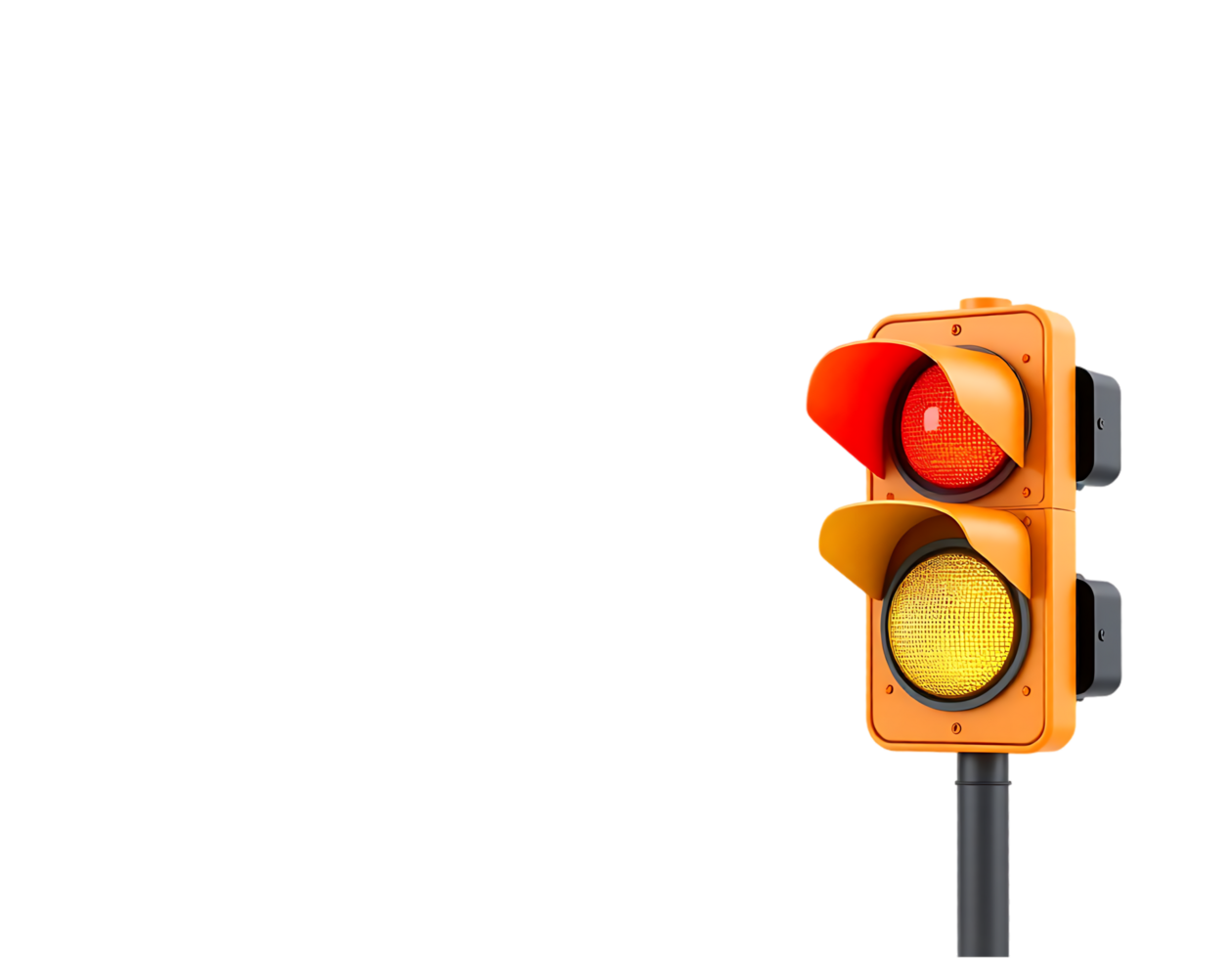 Traffic light with red and yellow lights png