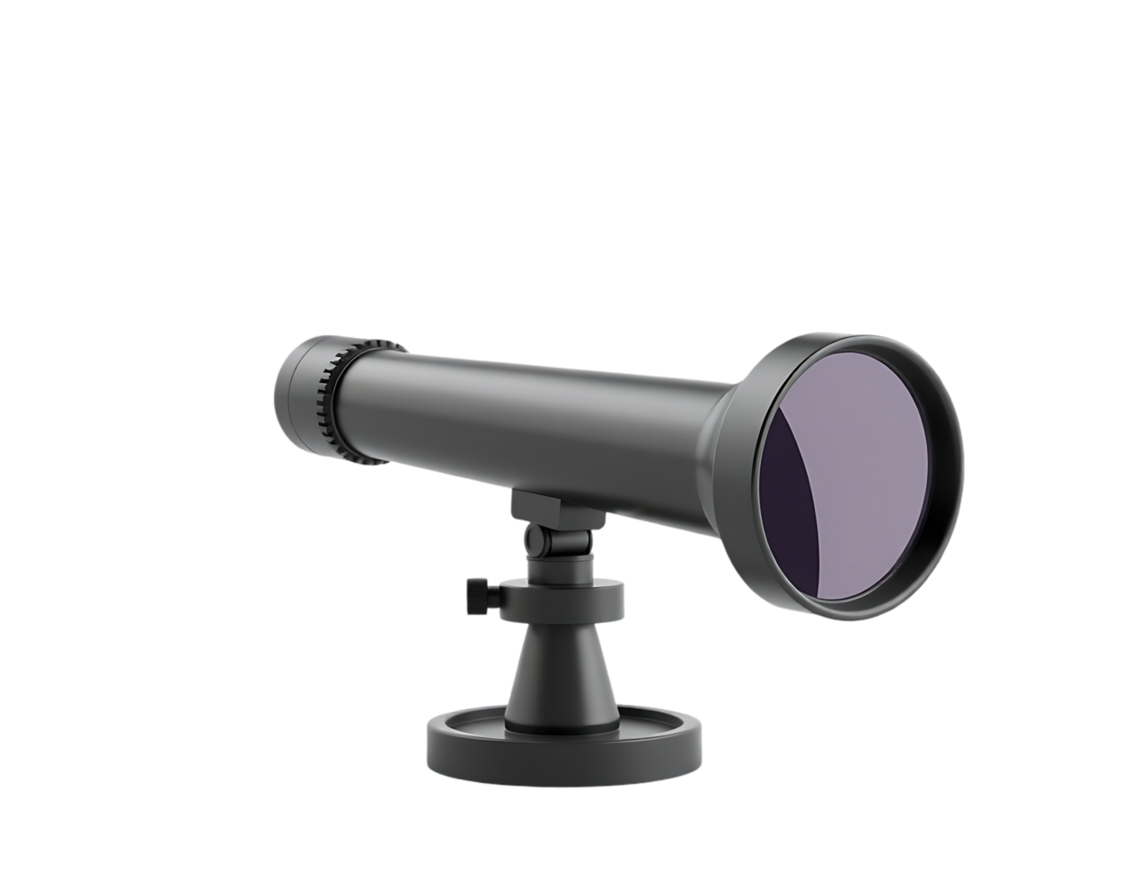 Black Telescope on Transparent Background png