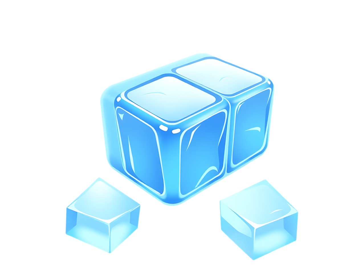 Close-up of Blue Ice Cubes png
