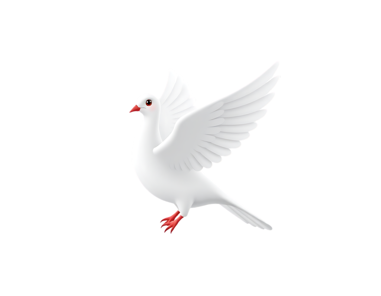 White dove with outstretched wings png