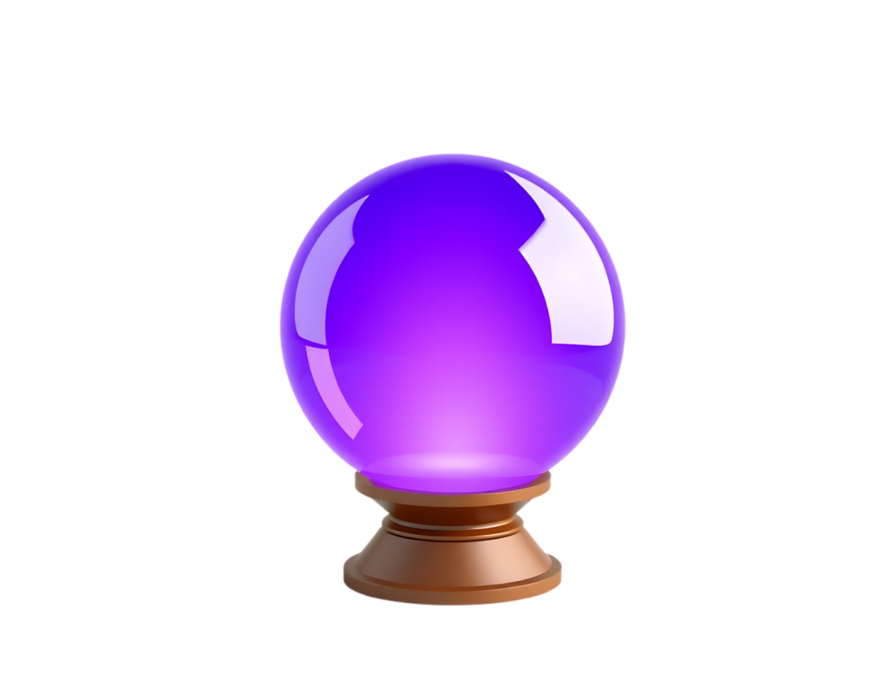 A Shiny Purple Crystal Ball for Fortune Telling png