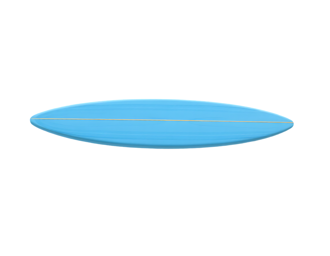 Blue surfboard on a transparent background png
