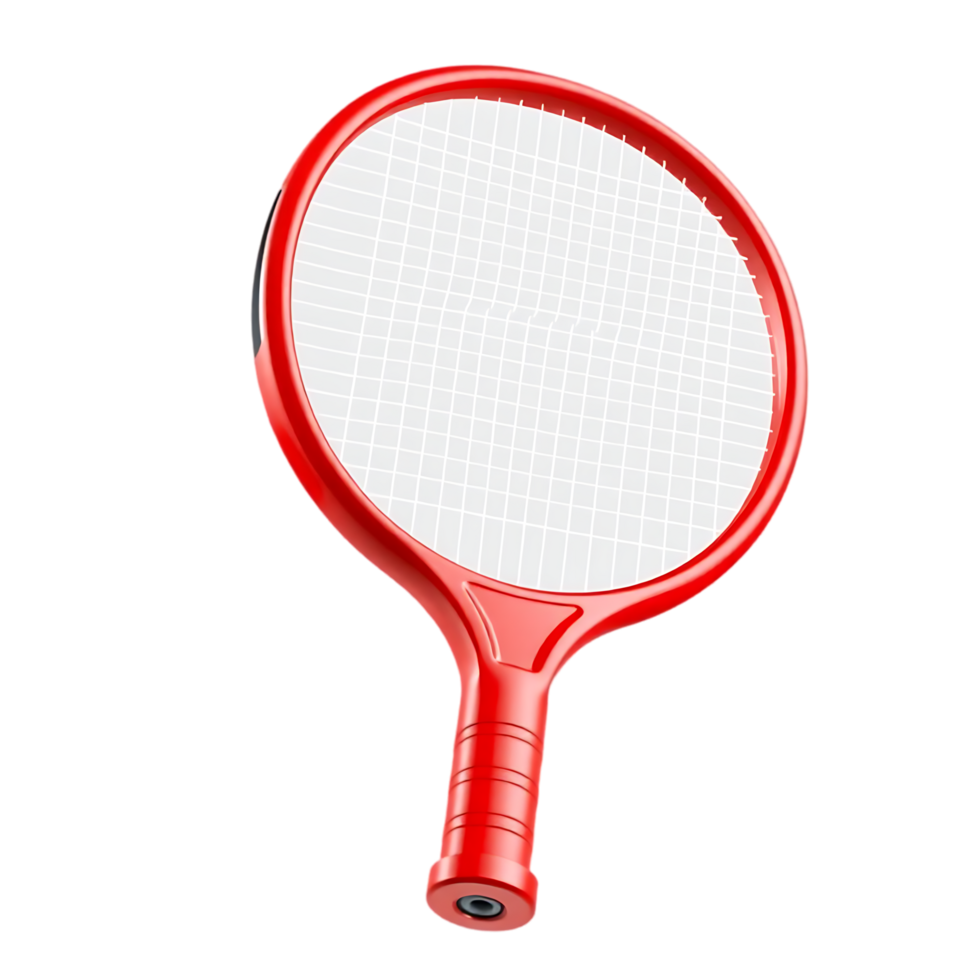 Red Tennis Racket on a Transparent Background png