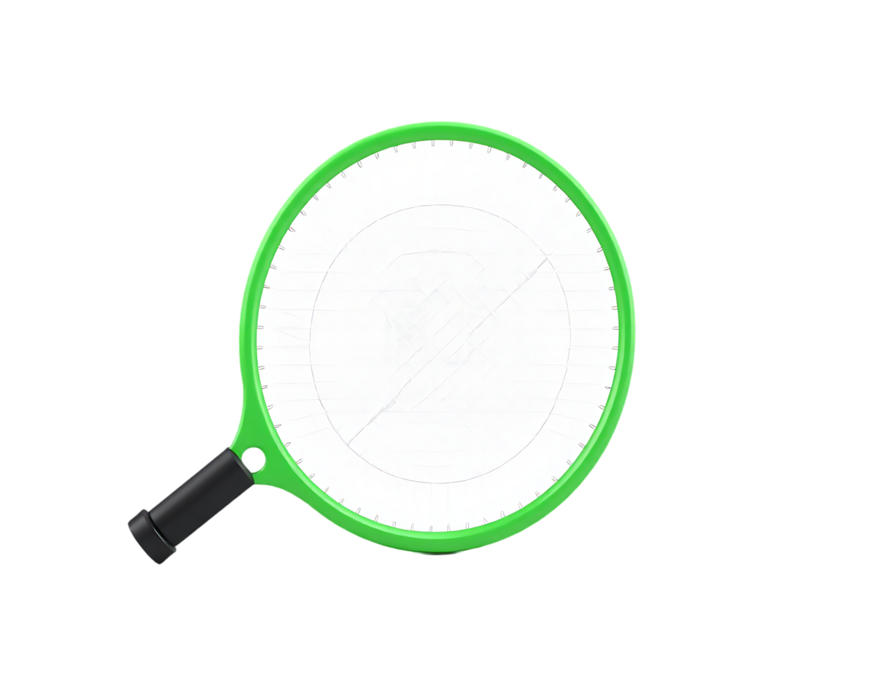 Green magnifying glass with black handle on transparent background png