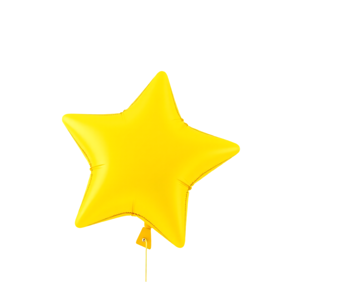 Yellow Star Balloon on Transparent Background png