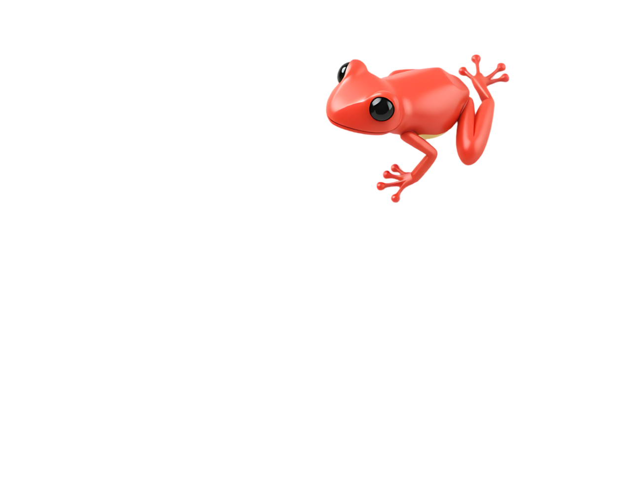 Red Frog on Transparent Background png